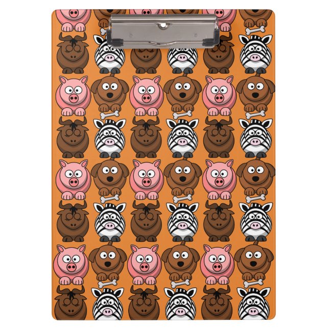 Portapapeles de personalizar Cute Niños Animales p (Anverso)