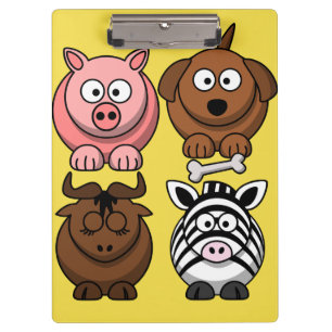 Portapapeles de personalizar de animales niños peq