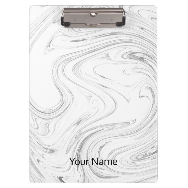 Portapapeles de Personalizar de mármol blanco (Anverso)