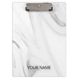 Portapapeles de Personalizar de mármol blanco