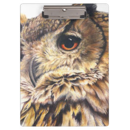 Portapapeles de pintura de búho de águila