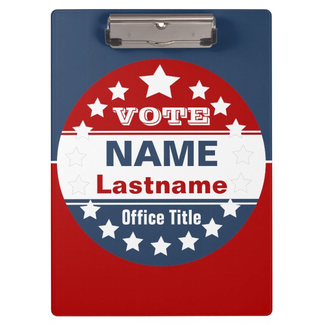 Portapapeles de plantilla de campaña de personaliz (Anverso)