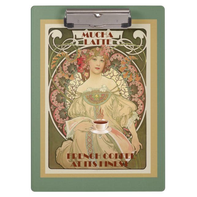 Portapapeles de Poster de café de época (Anverso)