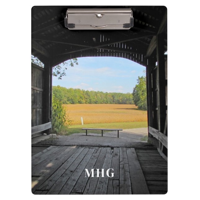 Portapapeles de puente cubierto de escenas (Anverso)