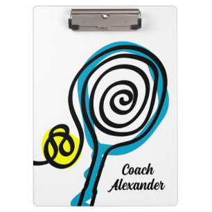 Portapapeles de regalo para entrenador de tenis co