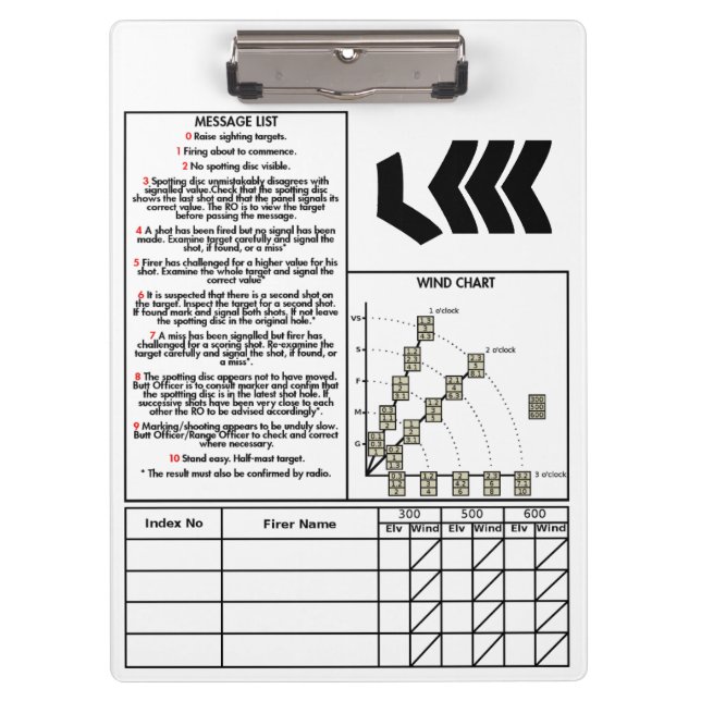 Portapapeles de Rifle de destino (con cuadro de ma (Anverso)