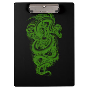 Portapapeles de serpiente verde