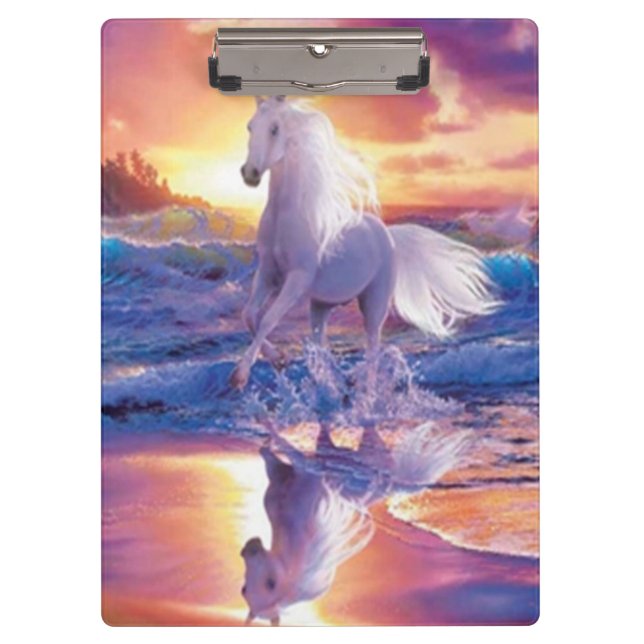 Portapapeles de Stallion blanco (Anverso)