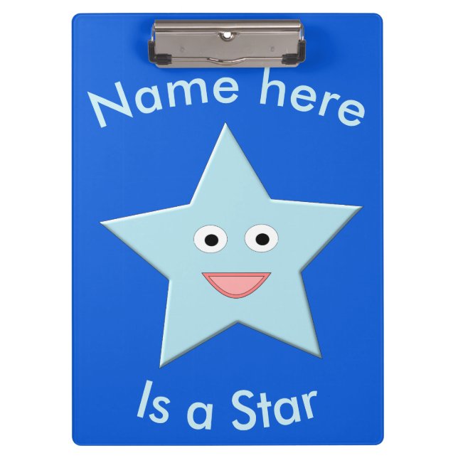 Portapapeles de Star Personalizado de la celebraci (Anverso)
