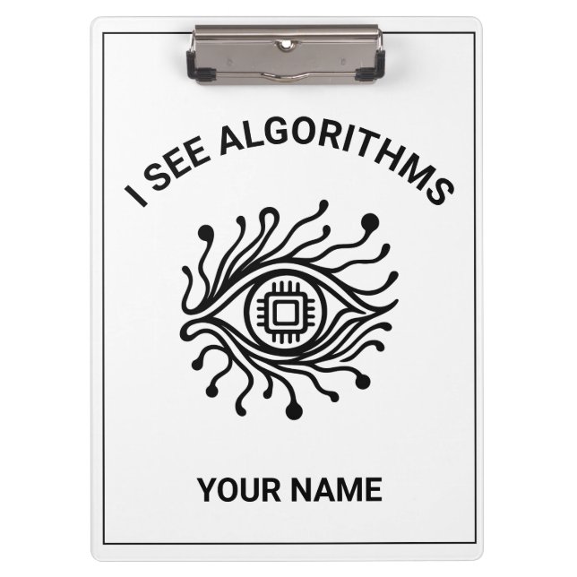 Portapapeles de tecnología personalizado con texto (Anverso)