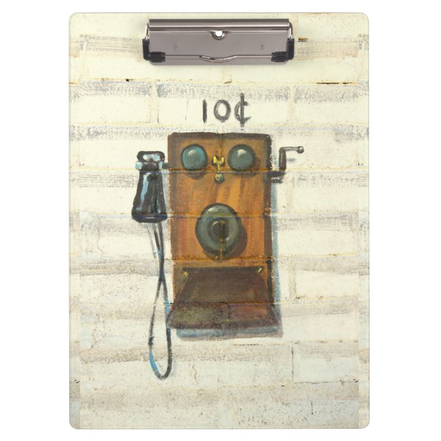 portapapeles de teléfono de pared antiguo (Anverso)