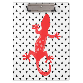 Portapapeles de triángulos blancos y negros Lizard