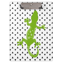 Portapapeles de triángulos blancos y negros Lizard