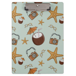 Portapapeles de vacaciones, códigos y cámaras