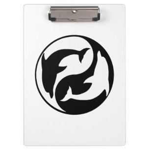 Portapapeles de Yin Yang Dolphins