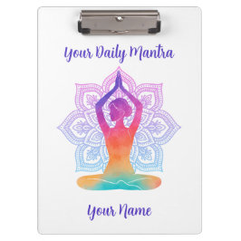 Portapapeles de Yoga Personalizado con Nombre y Ma