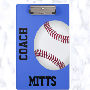 Portapapeles del entrenador de softbol de béisbol 