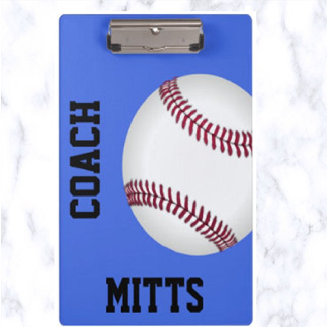 Portapapeles del entrenador de softbol de béisbol  (What a great gift to give your soccer coach!)