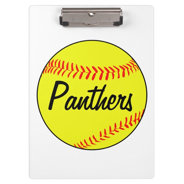 Portapapeles del entrenador de softbol personaliza (Anverso)