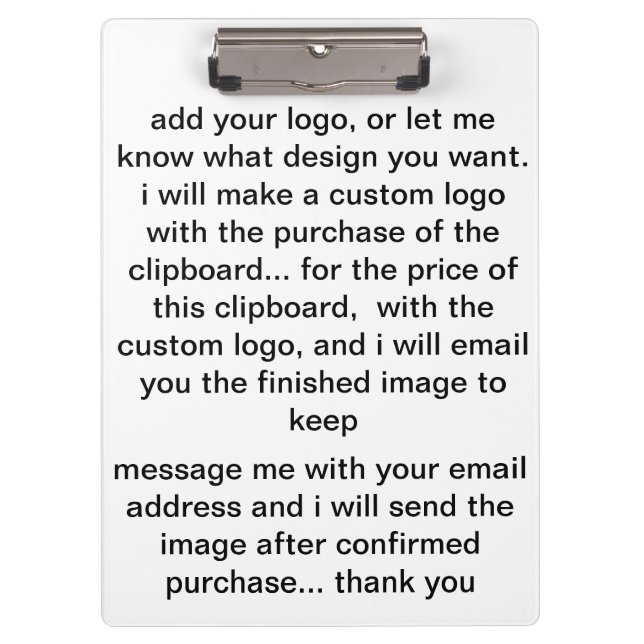 portapapeles del logotipo del personalizado (Anverso)