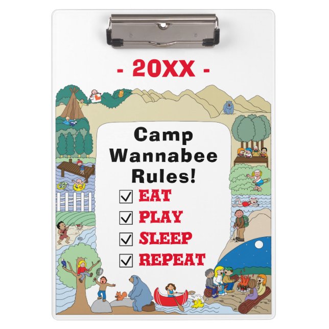 Portapapeles del paseo por Camp Road (Anverso)