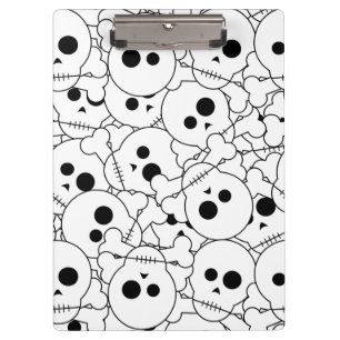 Portapapeles del patrón de cráneo de Halloween