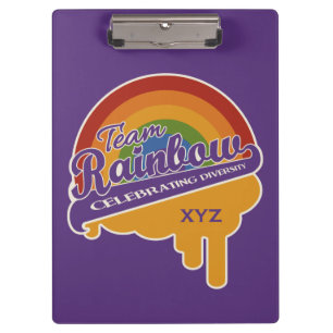 Portapapeles del personalizado arcoiris del equipo