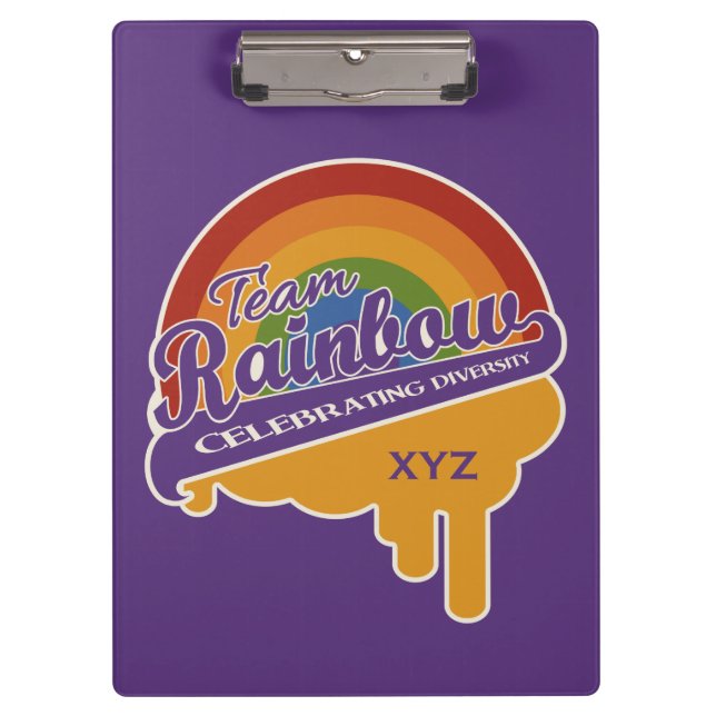 Portapapeles del personalizado arcoiris del equipo (Anverso)