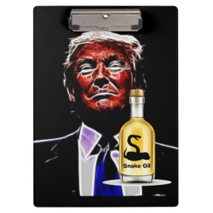 Portapapeles del vendedor de aceite de serpiente