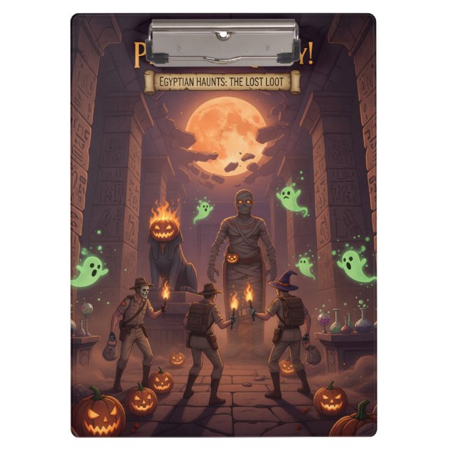 Portapapeles Egipcio de Halloween (Anverso)