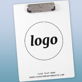 Portapapeles empresarial con logotipo y texto
