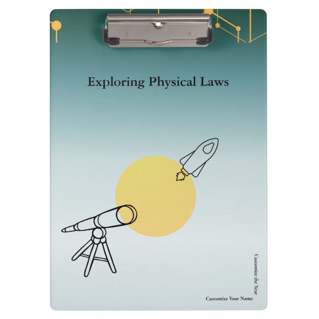 Portapapeles Explorando Leyes Físicas (Anverso)