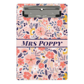Portapapeles Floral Caprichoso Personalizado para 