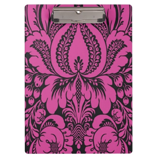 Portapapeles floral de fantasía rosa (Anverso)