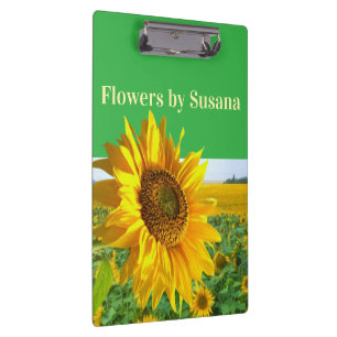 Portapapeles floral de girasoles lindos 