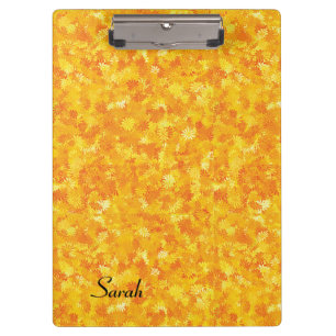 portapapeles floral personalizado naranja
