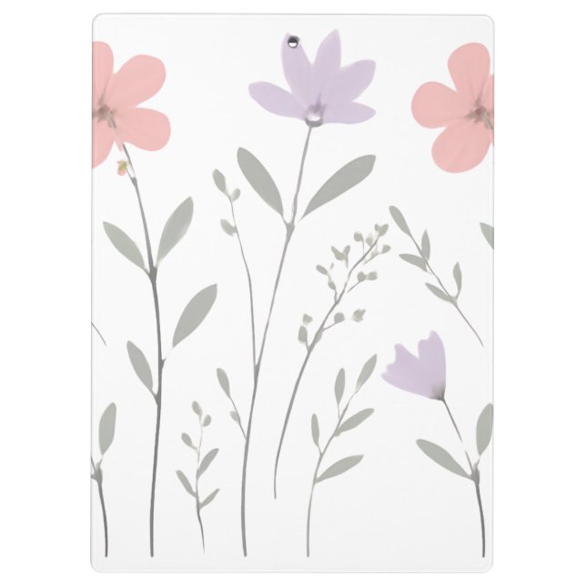 Portapapeles Florales Pastel Bloom para Adolescent (Reverso)