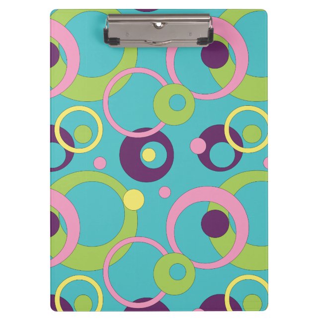 Portapapeles Funky Blue Circles (Anverso)