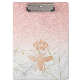 Portapapeles grande de oro para Rosa QUEEN BEE per