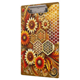 Portapapeles inspirado en honeycomb y girasol