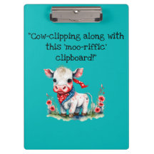 portapapeles lindo de vaca