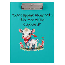 portapapeles lindo de vaca