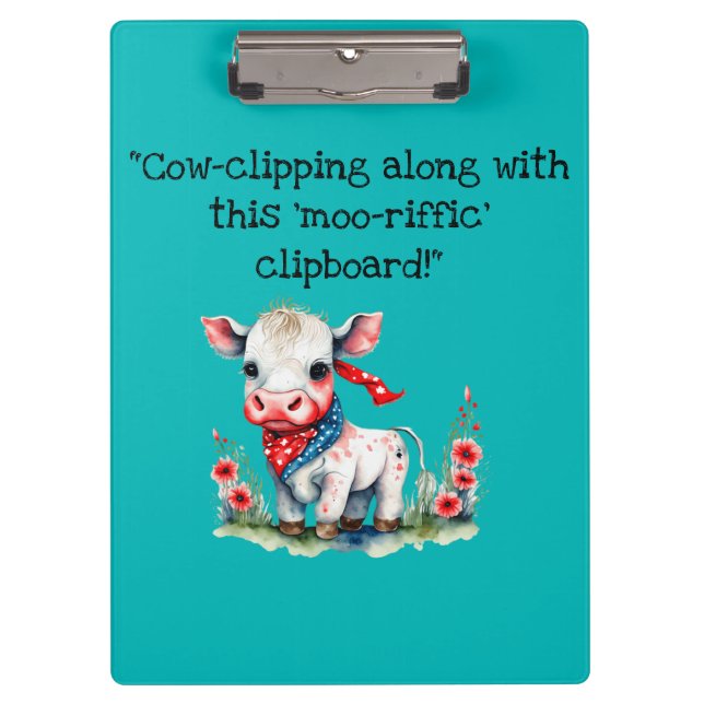 portapapeles lindo de vaca (Anverso)