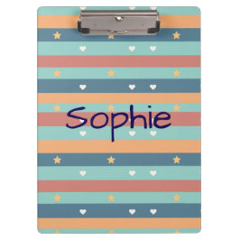 Portapapeles lindo personalizado con nombre