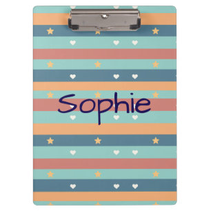 Portapapeles lindo personalizado con nombre