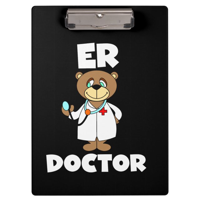 Portapapeles Médico Teddy Bear ER (Anverso)