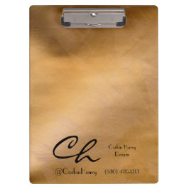 Portapapeles metálico de cobre