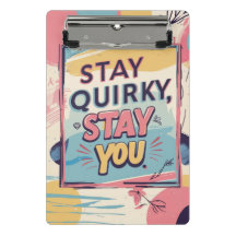 Portapapeles Mini Colorido Mantén tu Quirky Mantén