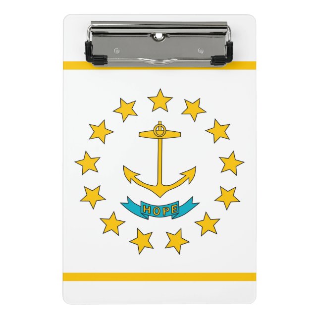 Portapapeles mini con bandera de Rhode Island, EE. (Anverso)