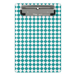 Portapapeles mini con patrón de diamante de cuadro
